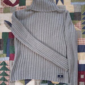 Vintage Grey Nautica Jeans Ribbed Sweater